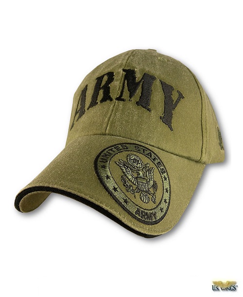 Vintage OD Army Cap - Wings