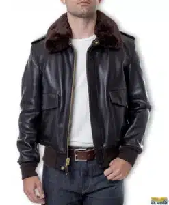 Schott® Cowhide Leather Flight Jacket w/zip-out Liner