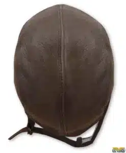 Snoopy Leather Flying Cap With Fur Lining - Brown