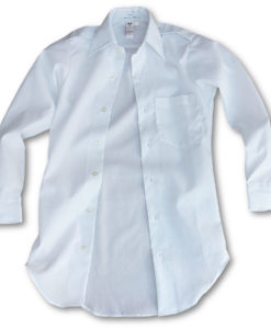 long sleeve white military shirt