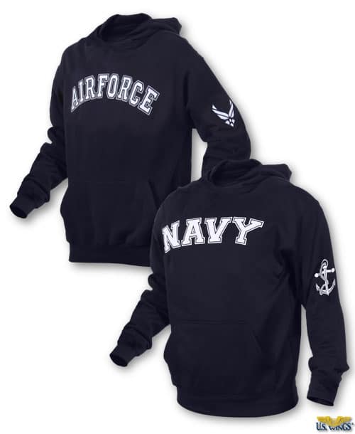 The Military Embroidered Pullover Hoodies available at US Wings!
