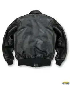 US Wings® Black Leather Flight Jacket Modern A-2