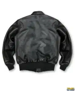 US Wings® Black Leather Flight Jacket Modern A-2