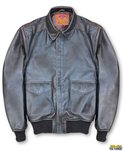 Antique Striated Lambskin Leather Jacket Modern A-2