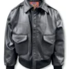 US Wings® Cooper Original™ A-2 Black Leather Bomber Jacket