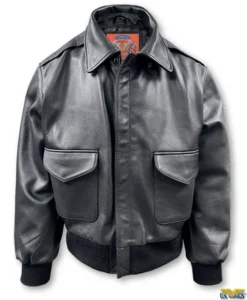 US Wings® Cooper Original™ A-2 Black Leather Bomber Jacket