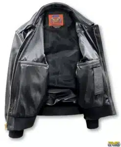 US Wings® Cooper Original™ A-2 Black Leather Bomber Jacket